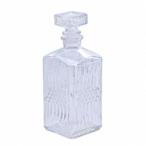 Garrafa De Vidro Licor Whisky Licoreira Com Tampa 500 ml Transparente - Mimo Style