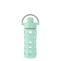 Garrafa de vidro Lifefactory 355 ml com tampa flip, menta Garrafa de vidro Lifefactory 355 ml com tampa flip, menta