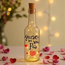 Garrafa de Vidro Long Neck com Rolha LED - Seu Par - 1 unidade - Rizzo