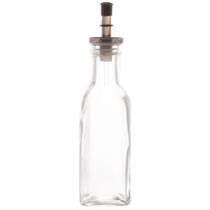 Garrafa de Vidro para Azeite com Bico Dosador 200ml Lyor Frasco Tampa Preta Transparente