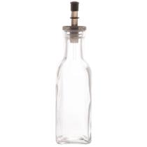 Garrafa de Vidro para Azeite com Bico Dosador 200ml Lyor Frasco Tampa Preta Transparente