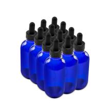 Garrafa de vidro The Bottle Depot 120 ml com conta-gotas azul, pacote com 12 Garrafa de vidro The Bottle Depot 120 ml com conta-gotas azul, pacote com 12