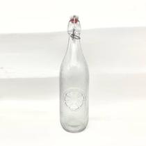 Garrafa De Vidro Transparente Hermética 1000ml Garrafa De Vidro Transparente Hermética 1000ml