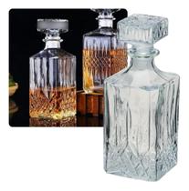 Garrafa De Whisky Vidro Transparente Bred 900ml Mimo Style Decoração Licoreira