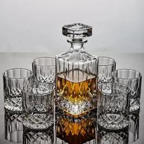 Garrafa Decanter Whisky Vidro Licor 710ml + 6 Copos Superluxo