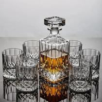 Garrafa Decanter Whisky Vidro Licor 710Ml + 6 Copos
