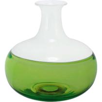 Garrafa Decorativa em Vidro Thyara Gde.Verde/Branco 21x21cm