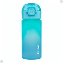 Garrafa Degradê Azul Infantil 450ml C/ Canudo 18106 - Buba