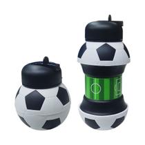 Garrafa Dobrável Infantil de Silicone bola de futebol 550ml
