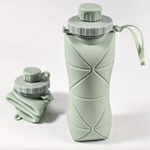 Garrafa Dobrável Silicone 620ml Portátil Leve Compacta
