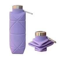 Garrafa Dobrável Silicone 700ml Antiderrapante.