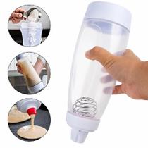 Garrafa dosadora 1 litro para massas misturador manual dispenser bolo panqueca crepe cupcake confeitaria shake - TEMPO REAL