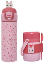 Garrafa e Pote Térmico Infantil Aço Inox Kouii Filhotis Gatinha Garrafa e Pote Térmico Infantil Aço Inox Kouii Filhotis Gatinha