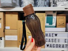 Garrafa Eco Tupper Plus 310 ml - Cor Chocolate