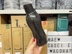 Garrafa Eco Tupper Plus 500 ml Preta com Glitter