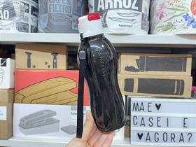Garrafa Eco Tupper Plus 500 ml - Preto, Branco e Vermelho