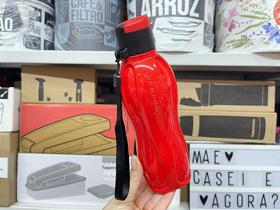 Garrafa Eco Tupper Plus 500 ml - Vermelho e Preto