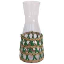 Garrafa Em Vidro Congo Natural Cor Verde Ishela - Un Garrafa Em Vidro Congo Natural Cor Verde Ishela - Un