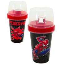 Garrafa Escola Infantil Homem Aranha Lanche 320ml Misturador