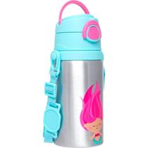 Garrafa Escolar Buba Sereia Infantil 450ml com Canudo Prático Garrafa Escolar Buba Sereia Infantil 450ml com Canudo Prático