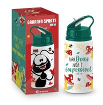 Garrafa escolar canudo sports 350ml - smilinguido para deus - Brasfoot Presentes