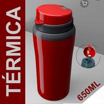 Garrafa essencial design Moderna tampa 650ml até 6h otima vedação Academia Squeeze