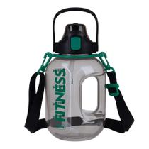 Garrafa Fitness Alça Preta 2,4 Litros Garrafa Fitness Alça Preta 2,4 Litros