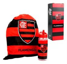 Garrafa Flamengo 450ml + Mochila Saco: Praticidade e Paixão Rubro-Negra
