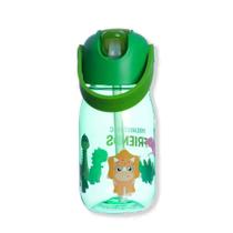 Garrafa Flip Dinossauro 400Ml Squeeze Infantil Com Canudo