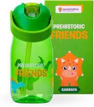Garrafa Flip Infantil 400ml Dinossauro