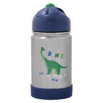 Garrafa Flip Térmica Infantil Dino com Alça de Silicone Büp Baby