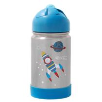 Garrafa Flip Térmica Infantil Espaço com Alça de Silicone Büp Baby