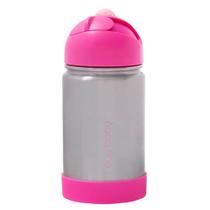 Garrafa Flip Térmica Rosa Com Alça De Silicone Bup Baby