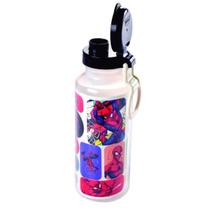 Garrafa Fun Plasútil Abre Fácil Homem Aranha Com Adesivos 600ml Marvel Garrafa Fun Plasútil Abre Fácil Homem Aranha Com Adesivos 600ml Marvel