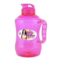 Garrafa Galão 1,6l Linha Fitness Squeeze Garrafão com Alça Plástico Academia Treino Água Suco Bebidas Esporte exercício funcional