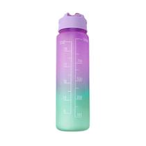 Garrafa Galão De Agua 2l E 900ml Degrade Com Figurinhas Adesivos 3d Tampa: Lilás