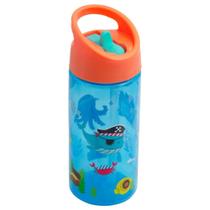 Garrafa Garrafinha Canudo Silicone Buba Aventuras Astronauta Pirata Princesa Sereia 380ml