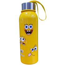 Garrafa Garrafinha de Água Infantil Squeeze Bob Esponja 500ml Amarela Bandeirante