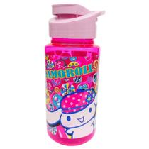 Garrafa Garrafinha de Água Infantil Squeeze Cinnamoroll 500ml Plástica Rosa Cachorrinho Bandeirante
