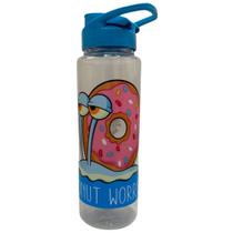 Garrafa Garrafinha de Água Infantil Squeeze Garry Donut Worry 750ml Transparente Bandeirante