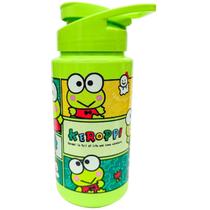 Garrafa Garrafinha De Água Infantil Squeeze Keroppi 500ml Plástica Verde Bandeirante