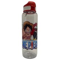 Garrafa Garrafinha de Água Infantil Squeeze Luffy One Piece 1000ml Transparente Bandeirante