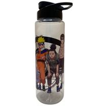 Garrafa Garrafinha de Água Infantil Squeeze Naruto Clã Aldeia Da Folha 750ml Transparente Bandeirante