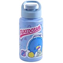 Garrafa Garrafinha de Água Infantil Squeeze Pinguim 500ml Plástica Azul Claro Bandeirante