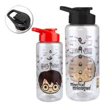 Garrafa / garrafinha de plástico Harry Potter de água decorada - 1 litro