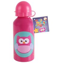 Garrafa Garrafinha Squeeze Infantil Meus Amigos Corujinha Agua Suco 400 ml INOX