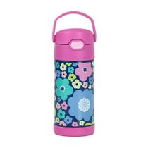 Garrafa Garrafinha Térmica Infantil Thermos 355Ml Flores