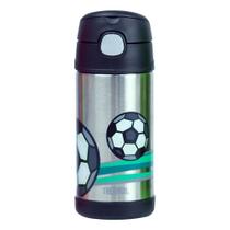 Garrafa Garrafinha Térmica Infantil Thermos 355ml Futebol