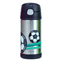 Garrafa Garrafinha Térmica Infantil Thermos 355Ml Futebol