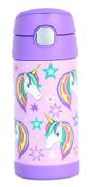 Garrafa Garrafinha Térmica Infantil Thermos 355ml Unicórnio